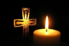 Education Cross Candle