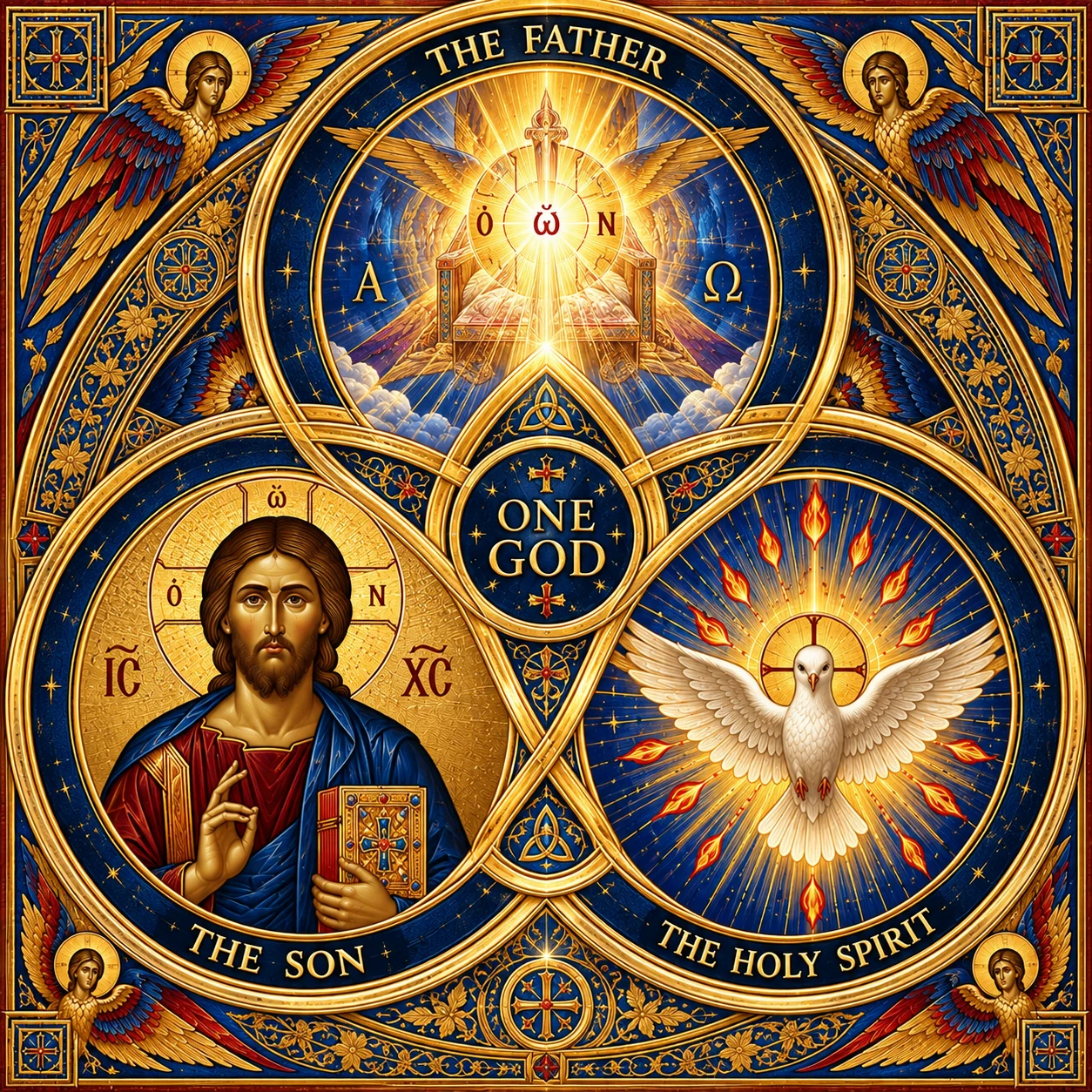 Orthodox image of the Holy Trinity